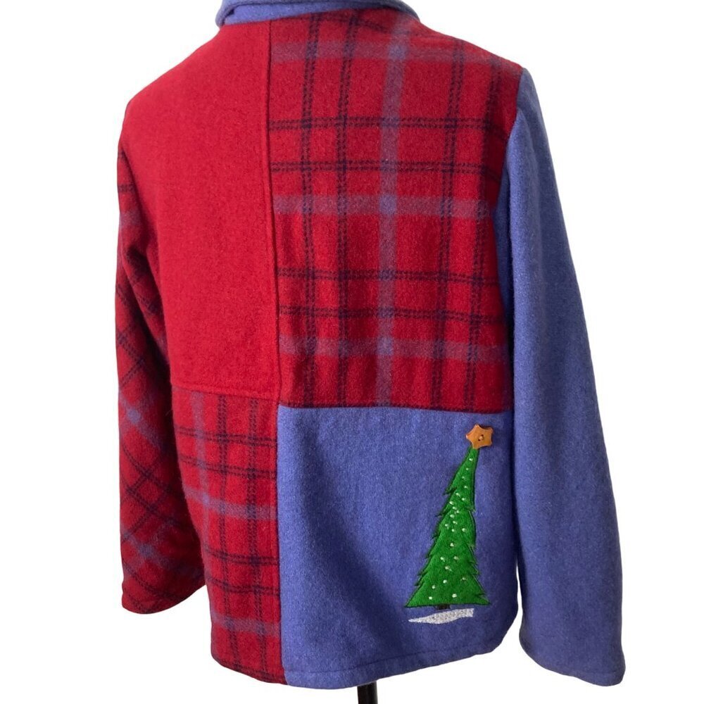 Breckenridge Patchwork Christmas Jacket Womens Pe… - image 8